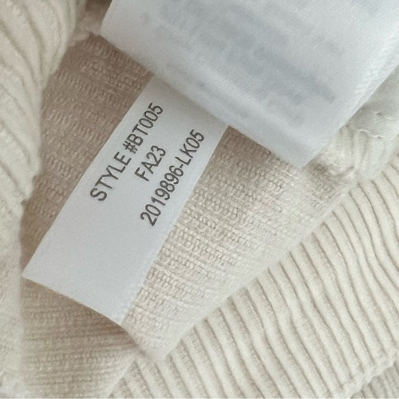 J Crew Factory Wide-leg corduroy trouser Women's Size 10 Tall Ecru Cream Preppy - Picture 12 of 13